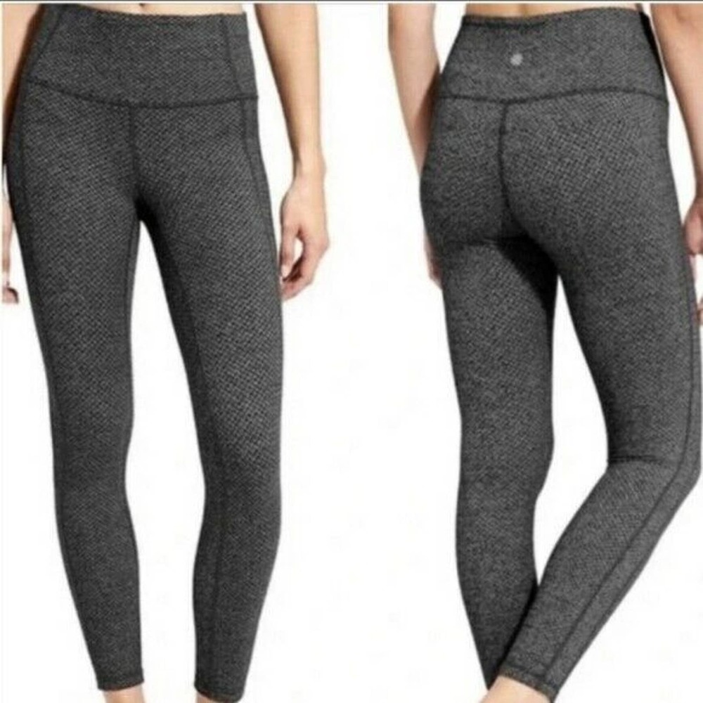 Athleta Power Up 7/8 Leggings Charcoal Grey Black Size XS Athleisure Athletic